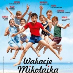 Plakat Letnie Kino Plenerowe- Wakacje Mikołajka