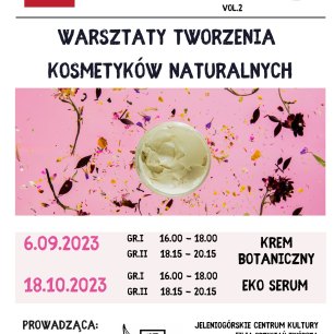Plakat Seniorzy JG vol. 2 - warsztaty tworzenia kosmetyków naturalnych