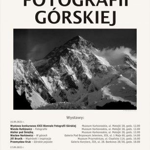 Plakat XXII Biennale Fotografii Górskiej  